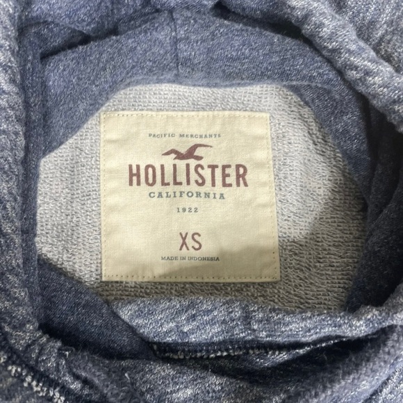Hollister Women Blue Cotton Embroidered Hoodie Size XS - Picture 7 of 8